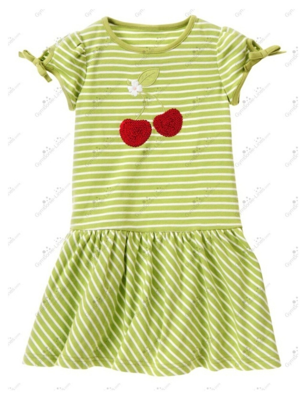 Gymboree vintage "Cherry Cute" sequin cherry stripe dress
